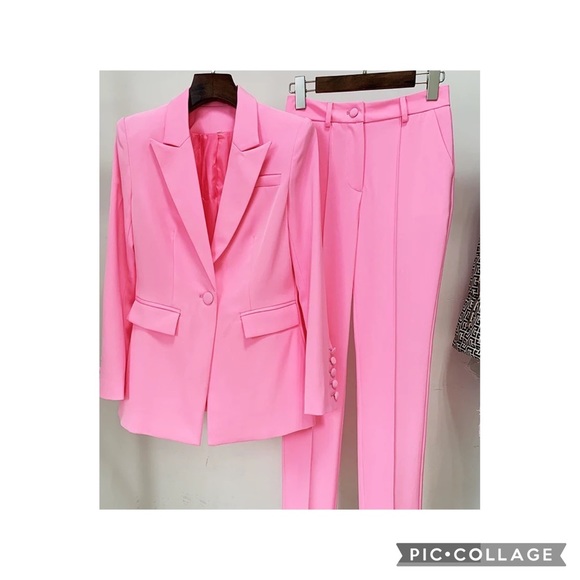 Jackets & Coats Bubble Gum Pink Pantssuit Poshmark